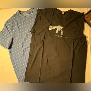 EUC Bundle 2 T-Shirts: We the People 2nd Amendment Design, and Blue Striped